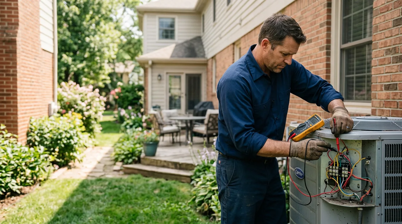 HVAC technician working near Barrington, RI